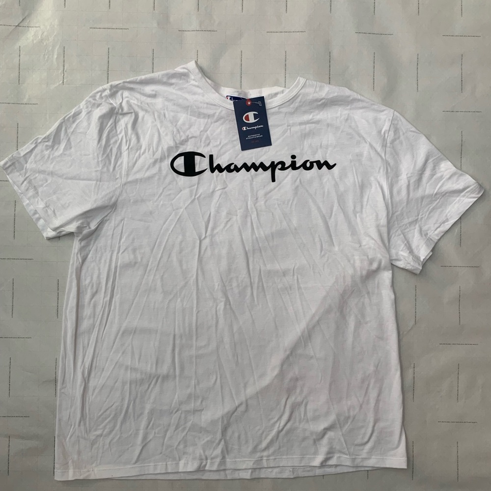 Champion Men's White T-Shirt - Authentic Athletic Wear - Size XL - Brand New